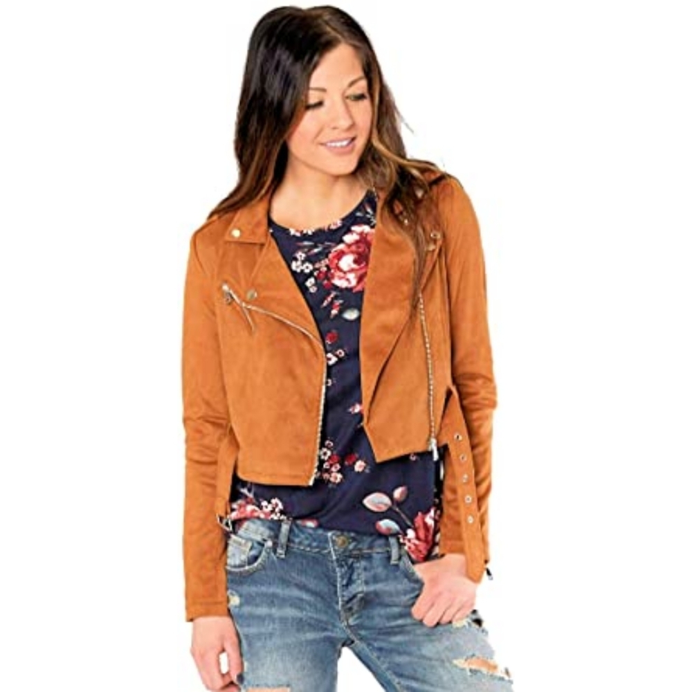 Ashley By 26 Tan Suede Jacket